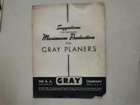 GRAY PLANERS 灰色刨床  美国机械车床图解  50年代左右 见图