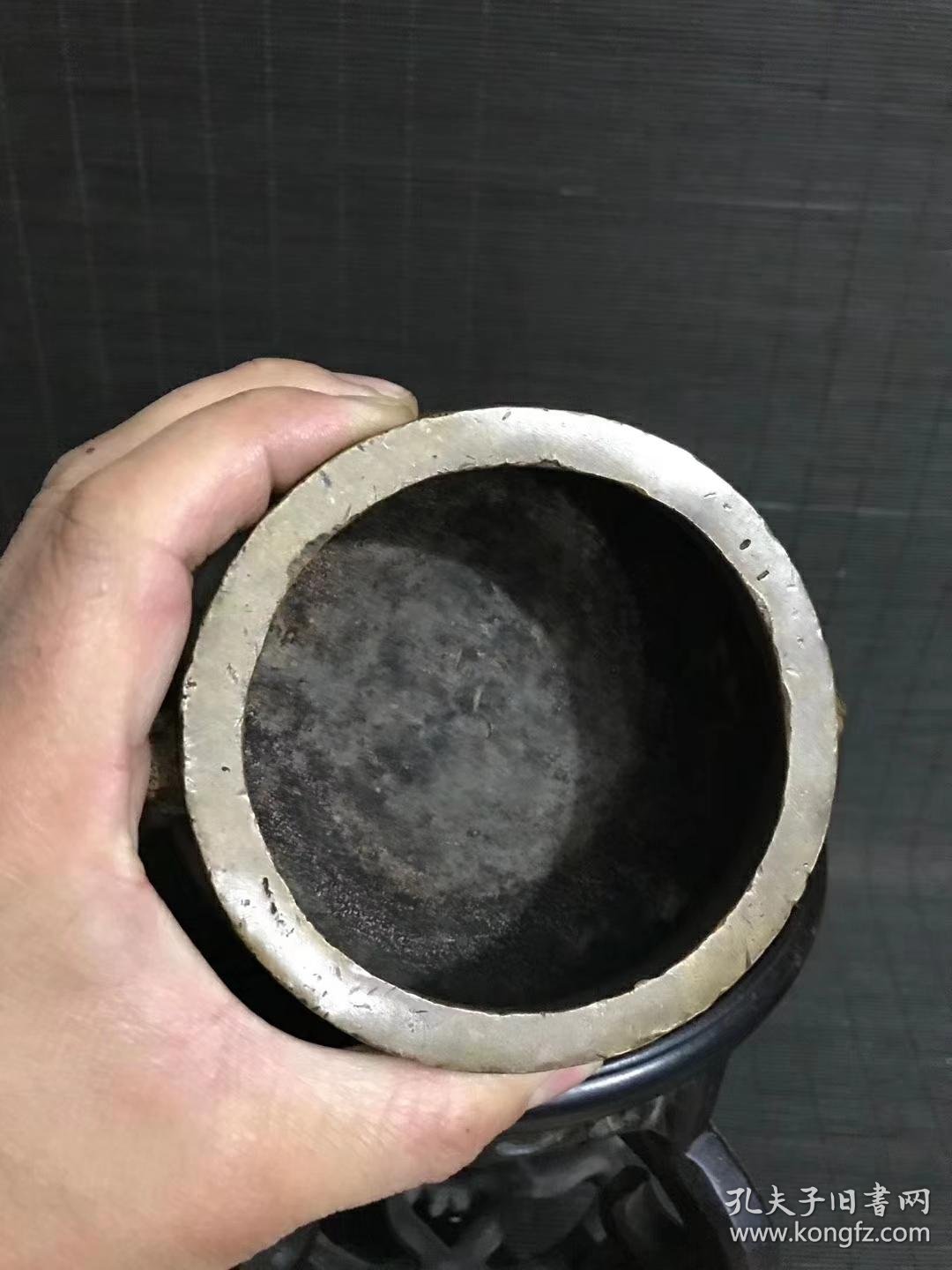 清代传世宣德款狮耳宣德炉,包浆熟美,内膛干净,底款犀利,尺寸见图,重