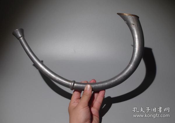 民国锡号角道教龙角宗教法器老锡器摆件古玩古董锡制品