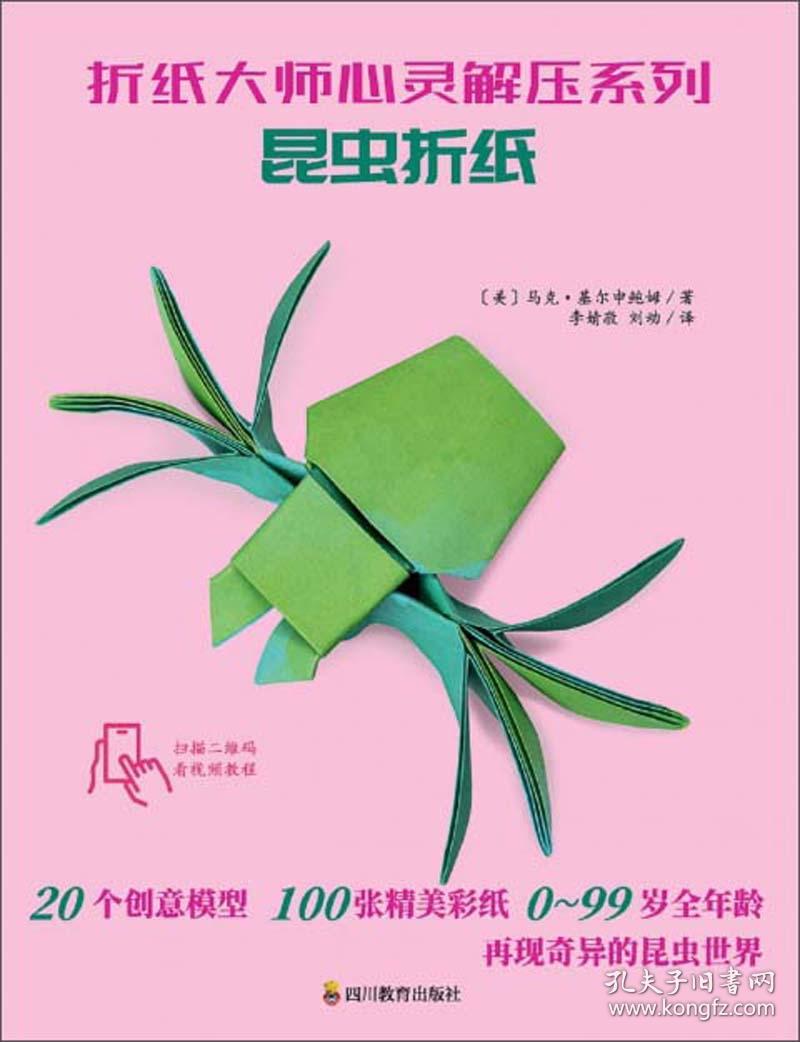 折纸大师心灵解压系列 昆虫折纸幼儿图书 手工书 早教书 儿童书籍