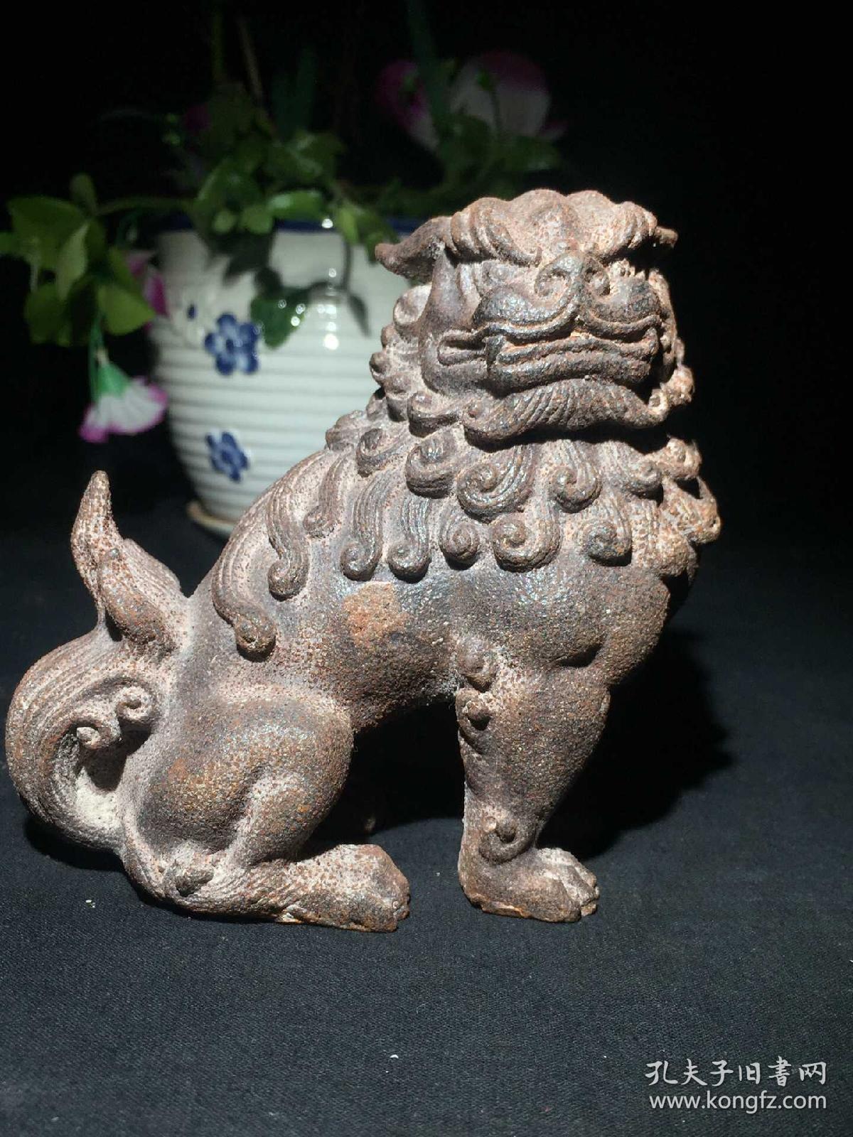 《双十一特惠藏品》老铁器,案头老铁狮子一对,老铁器,老铁真灵气瑞兽