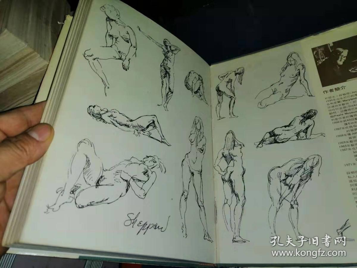 美国名画家-约瑟夫-薛伯德女性人体素描专集【精装本】