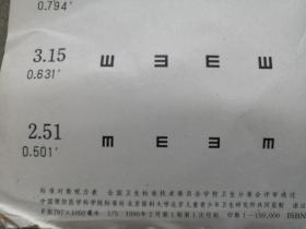 《标准对数视力表》开本787x1092毫米