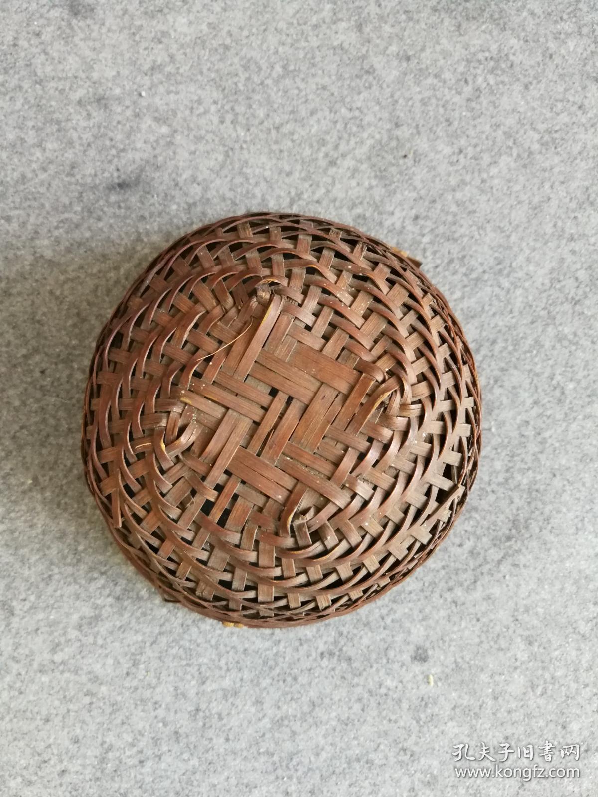 日本回流茶道具 老竹茶篮