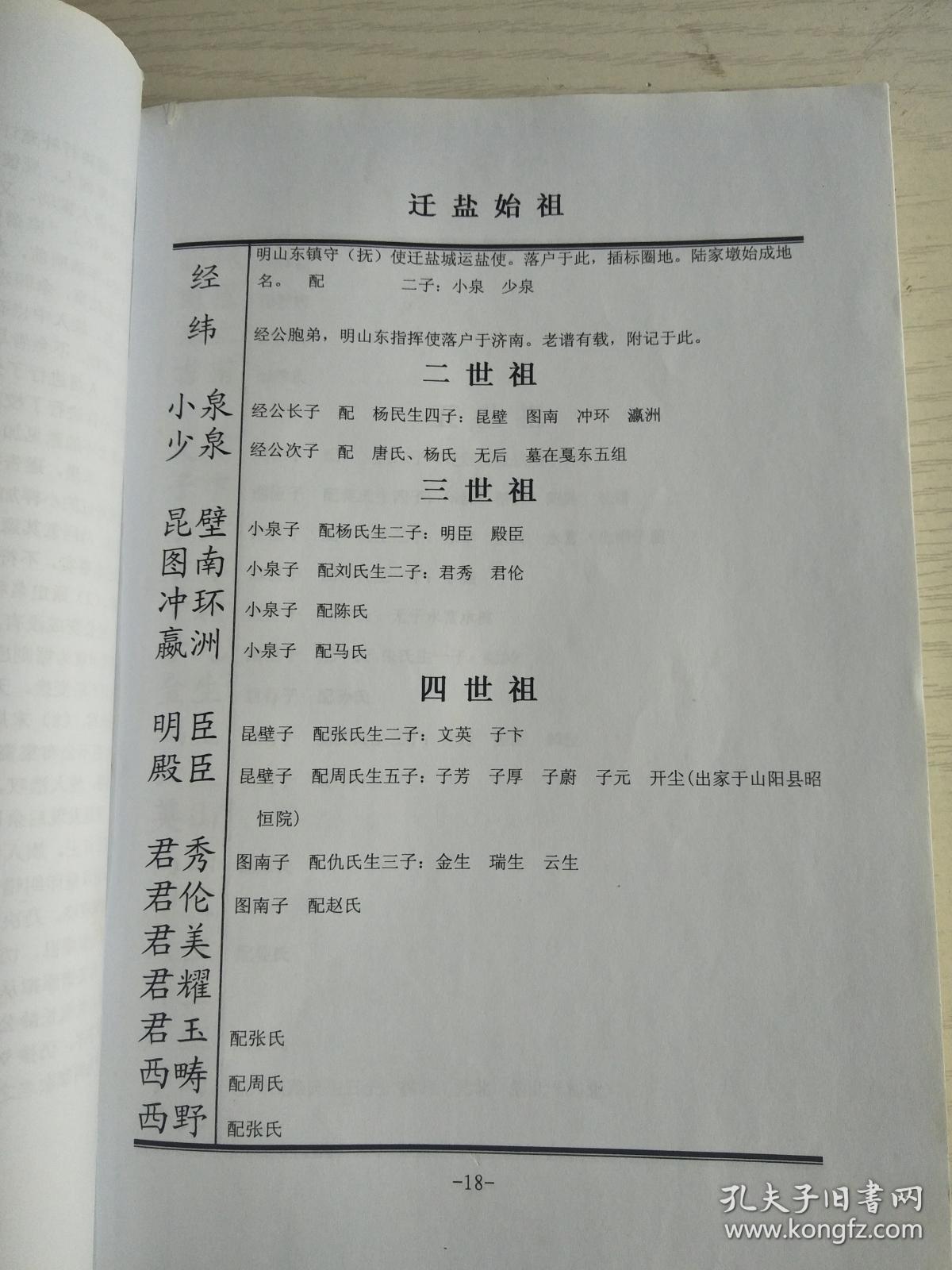 陆氏宗谱仰崖堂经纬二公陆家墩长龄支16开55页2006年版建湖美宜家藏书