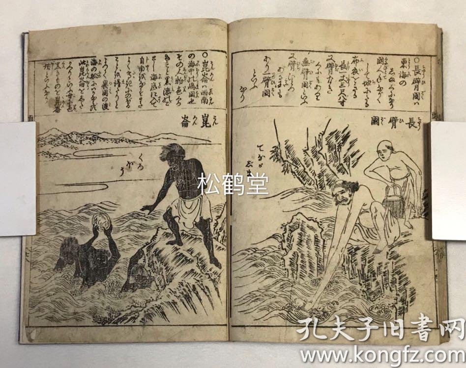 《头书增补训蒙图汇》,存1册,卷四,和刻本,木版人物图集,内含公,卿,士