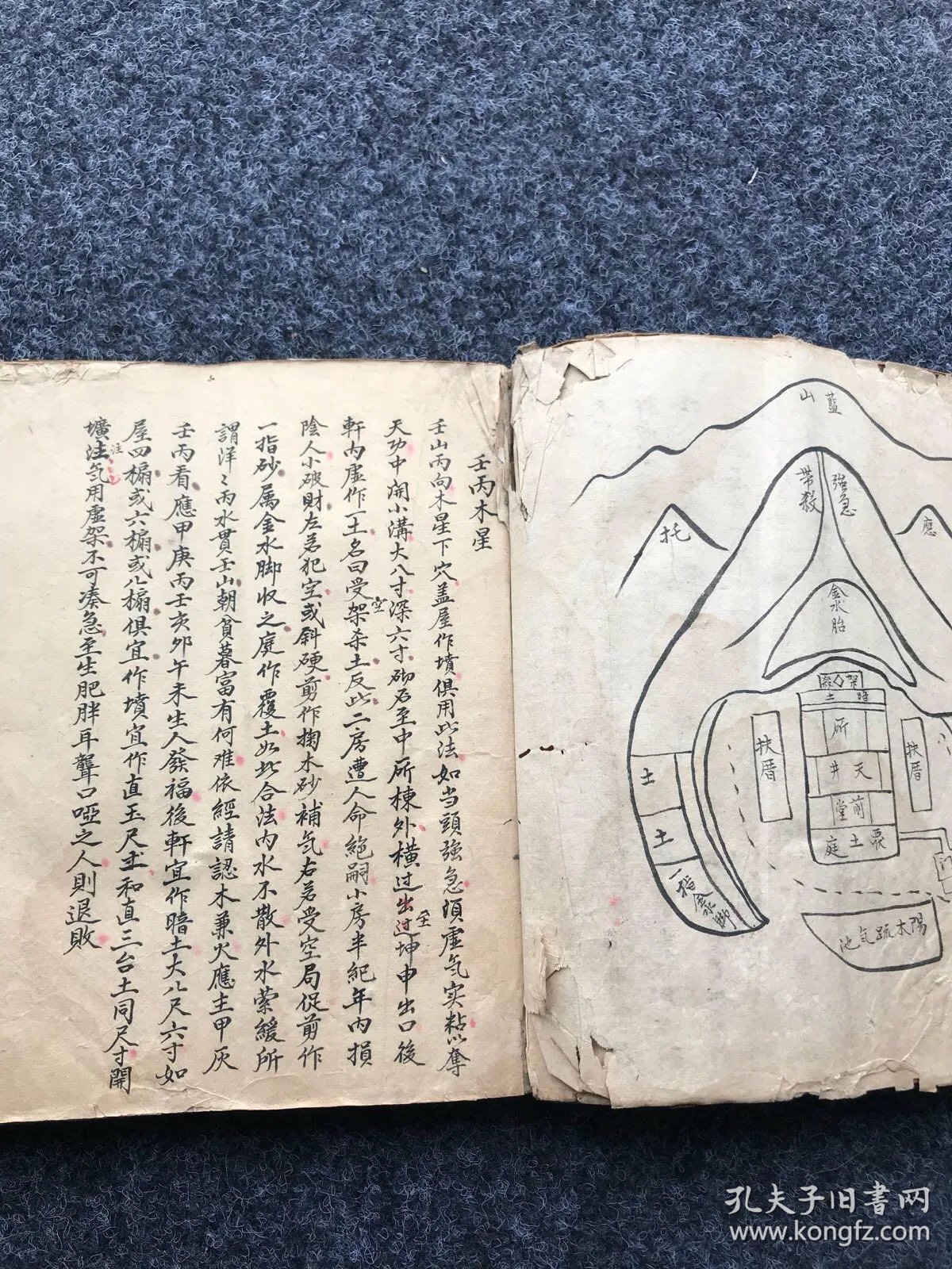 兴国三僚风水秘笈清代写本明山杨公寻龙真诀特厚1册全百余幅图