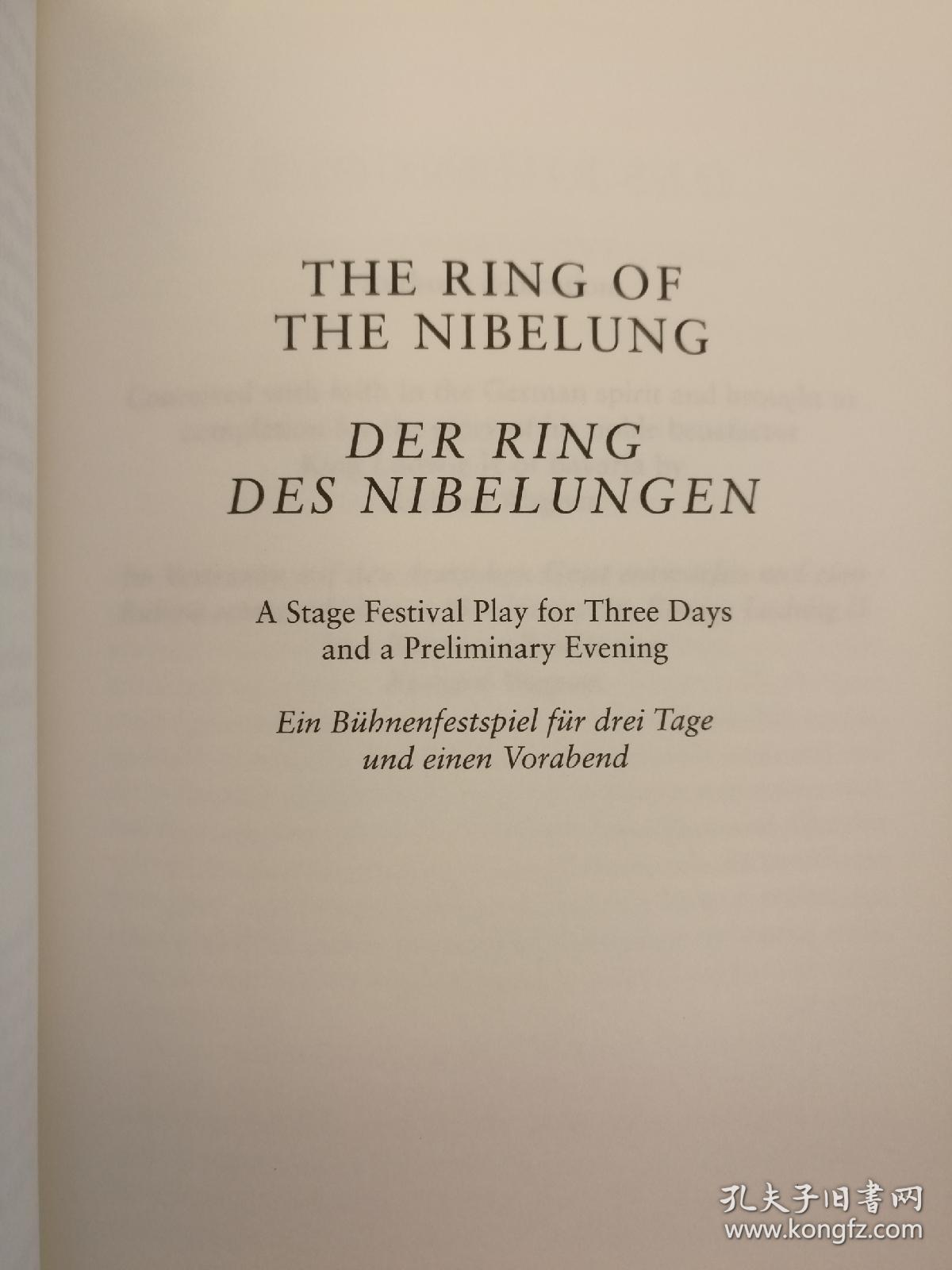 theringofthenibelung尼伯龙根的指环德英对照布面精装进口原版国内