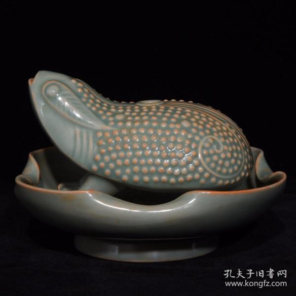 宋越窑金蟾砚滴