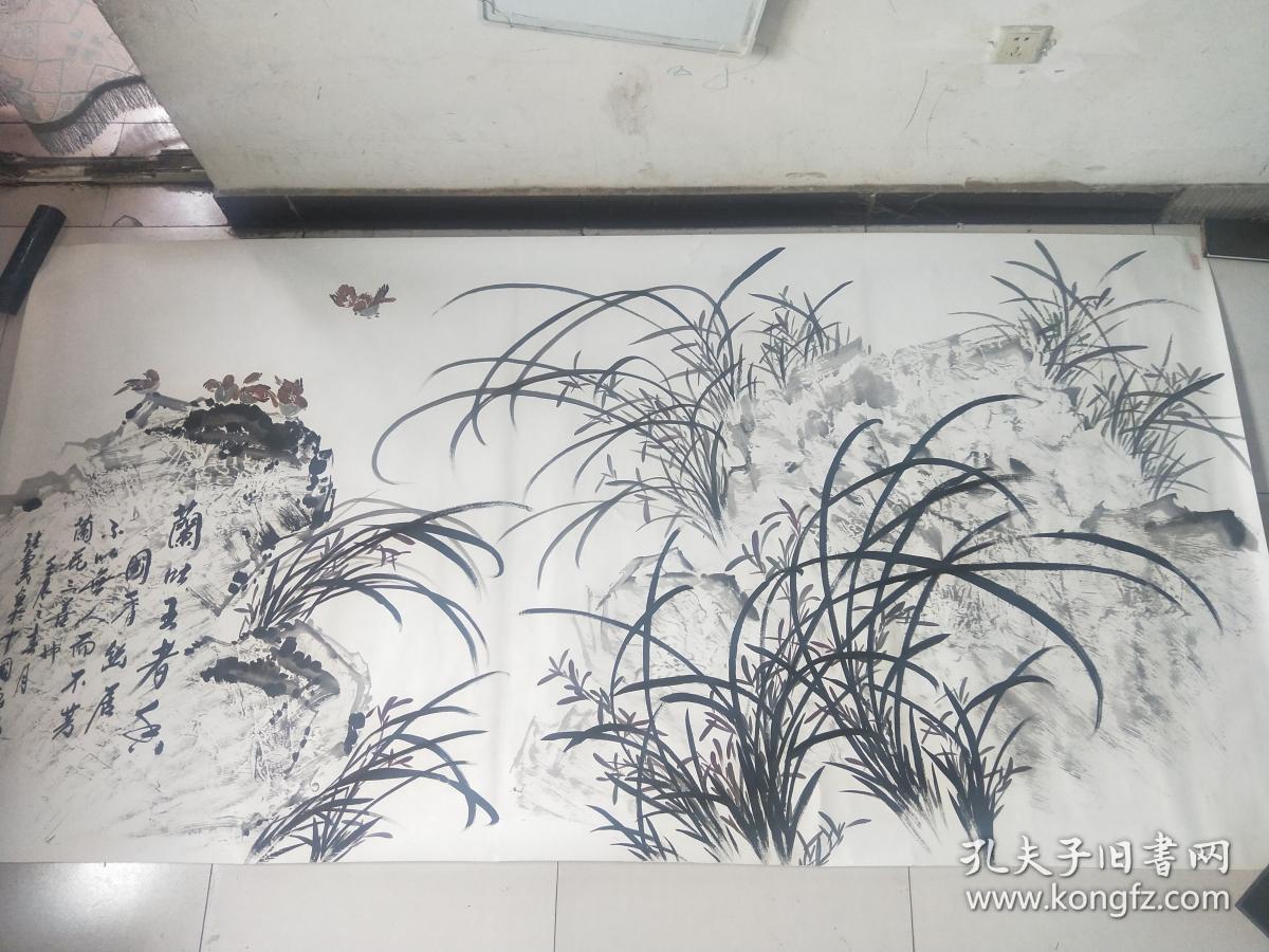 张惠民,中国牡丹书画艺术研究院院长,中国画院副院长 巨幅作品 保真