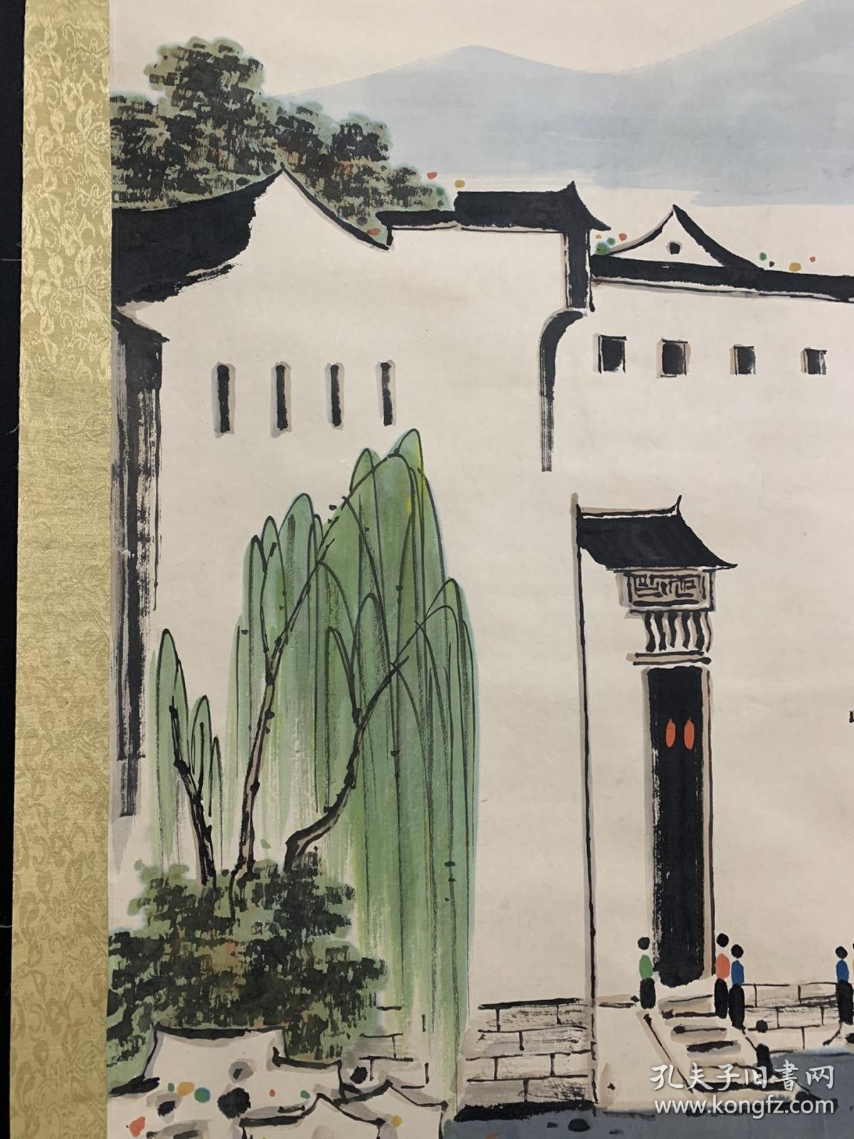 吴冠中小鸟天堂画芯尺寸138* 70,吴冠中江苏宜兴人,当代著名画家,油画