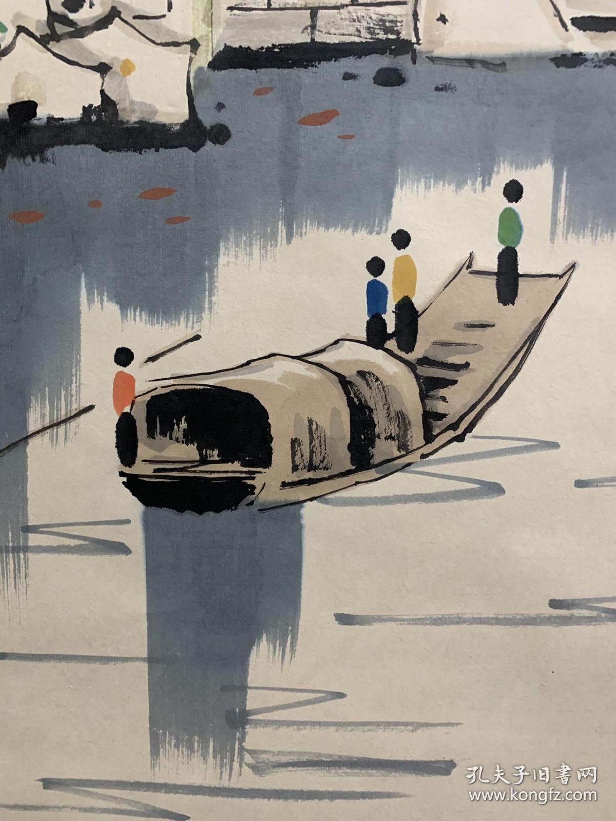 吴冠中小鸟天堂画芯尺寸138* 70,吴冠中江苏宜兴人,当代著名画家,油画