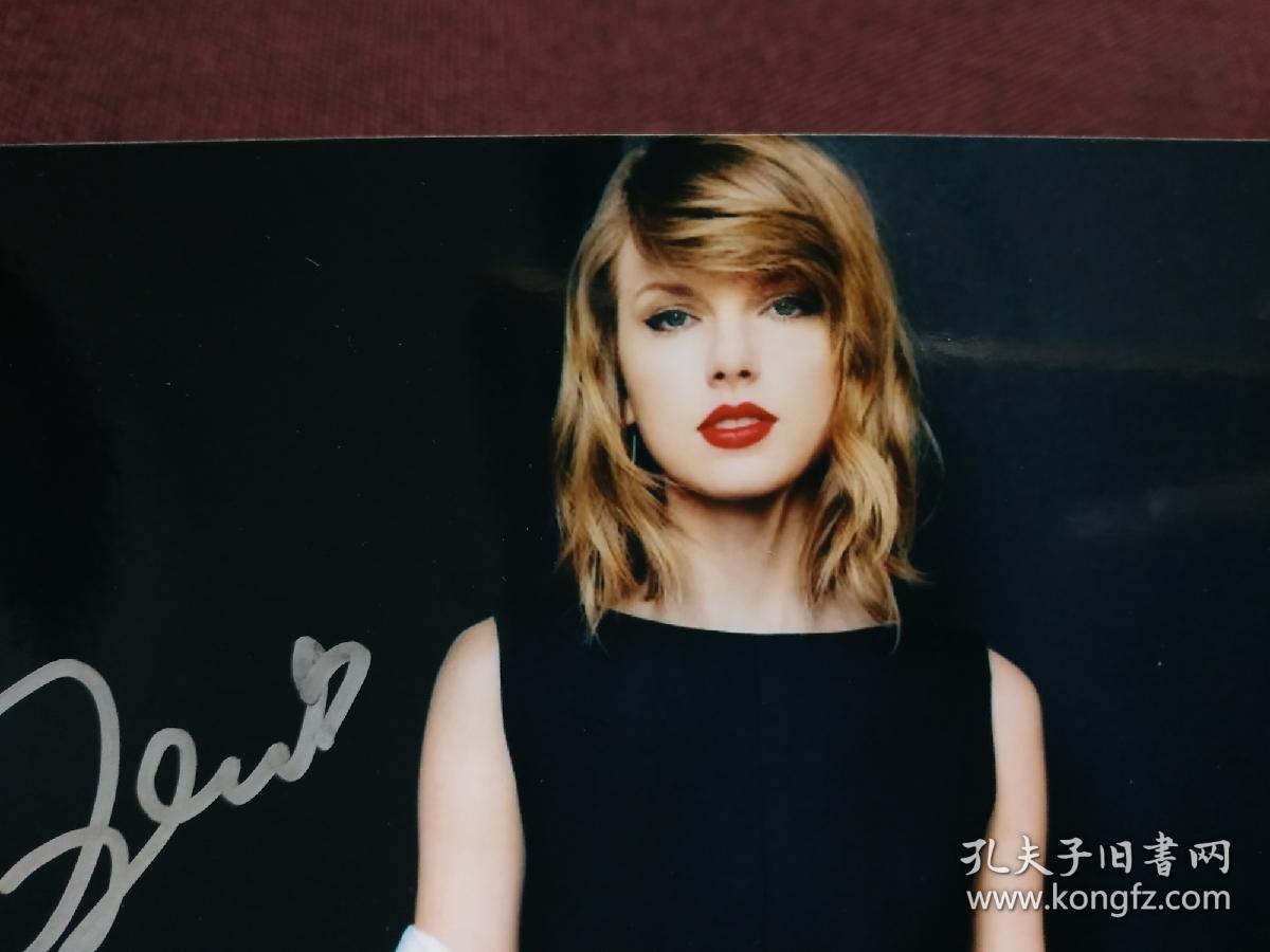 著名美国女歌手格莱美奖得主霉霉泰勒61斯威夫特taylorswift签名