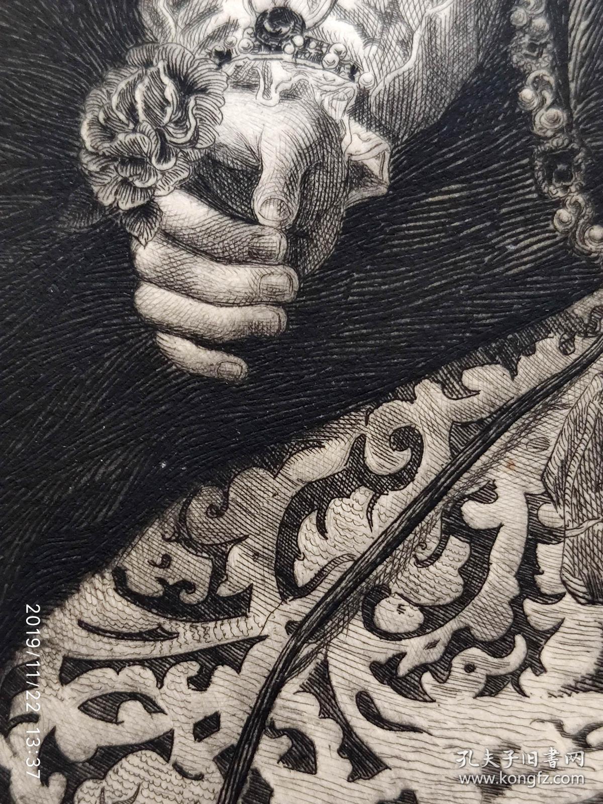 腐蚀版画蚀刻铜版画《风骨》作者版画蚀刻shijiezhumingbanhuajia版画