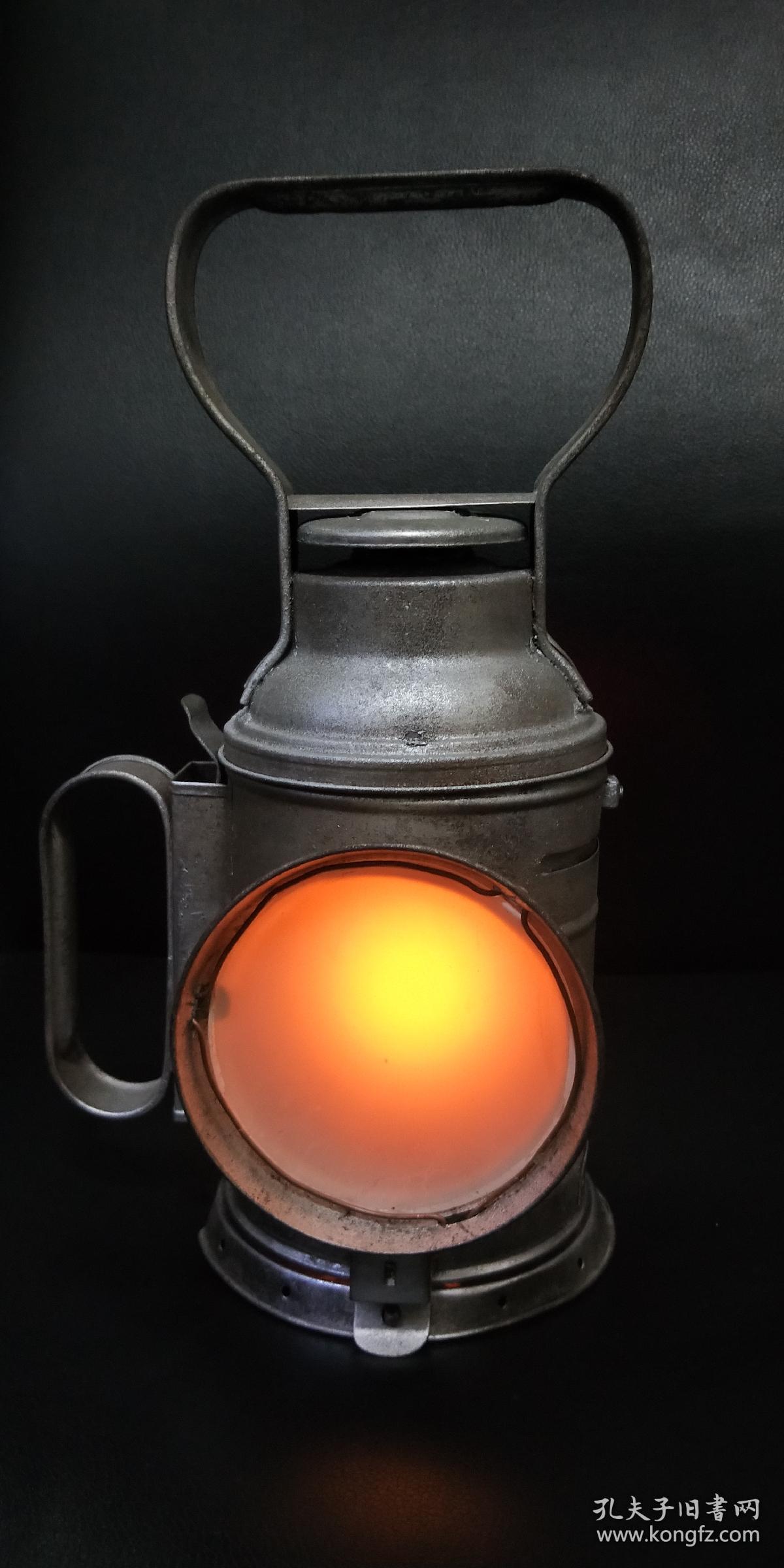 老式铁路信号灯红灯记李玉和式提灯扳道工铁皮煤油灯信号灯铁道工人