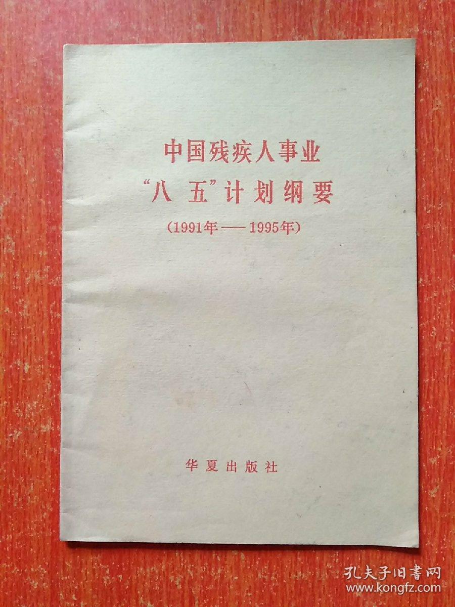 国家关于残疾人事业文件摘编,中国残疾人事业"八五"计划纲要(1991年