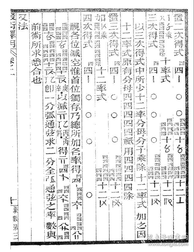 复印件缀术释明二卷古今算学丛书第三之缀术释明割圆密率割圆密率16开