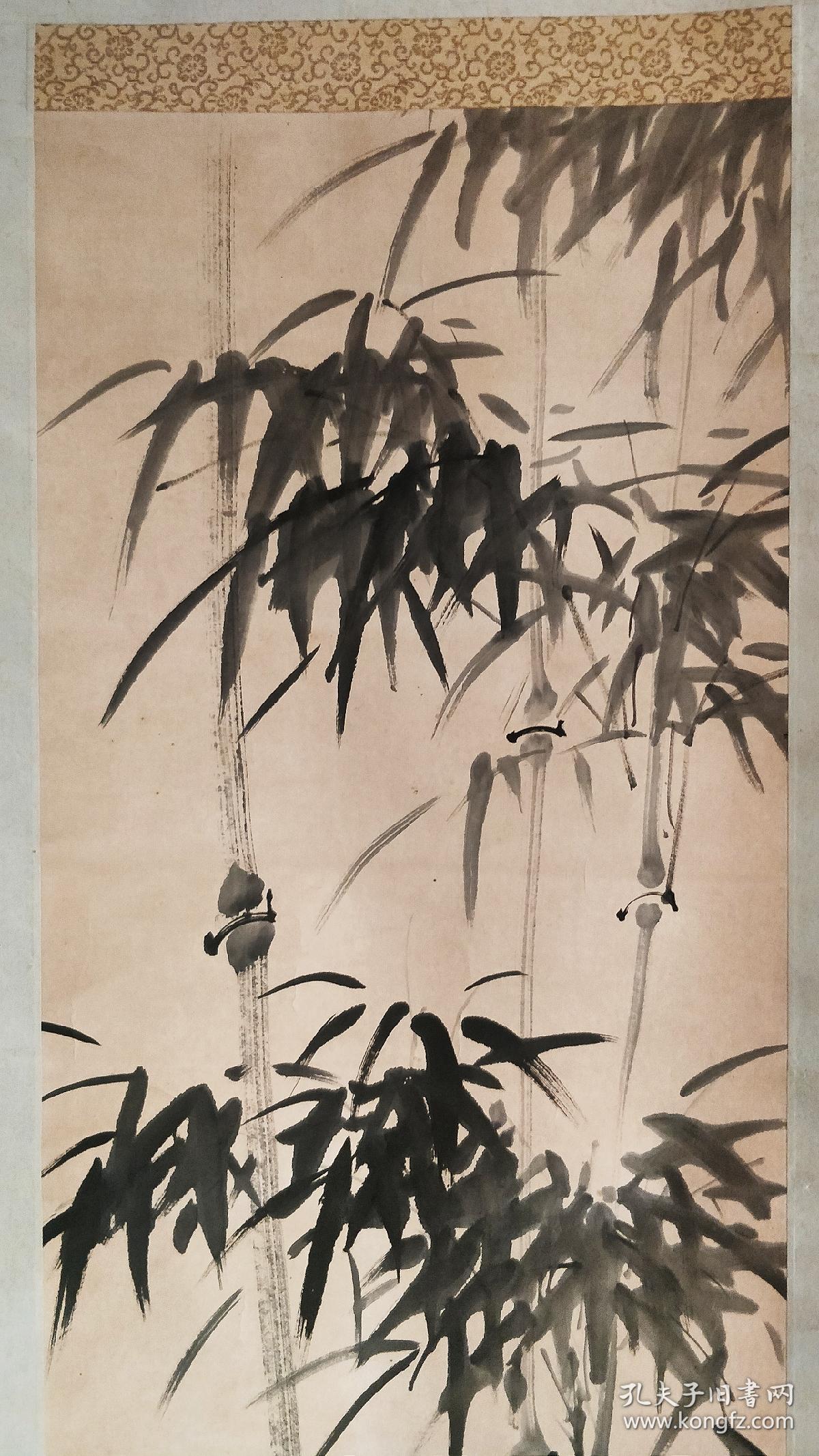 清末民初石庄墨竹立轴