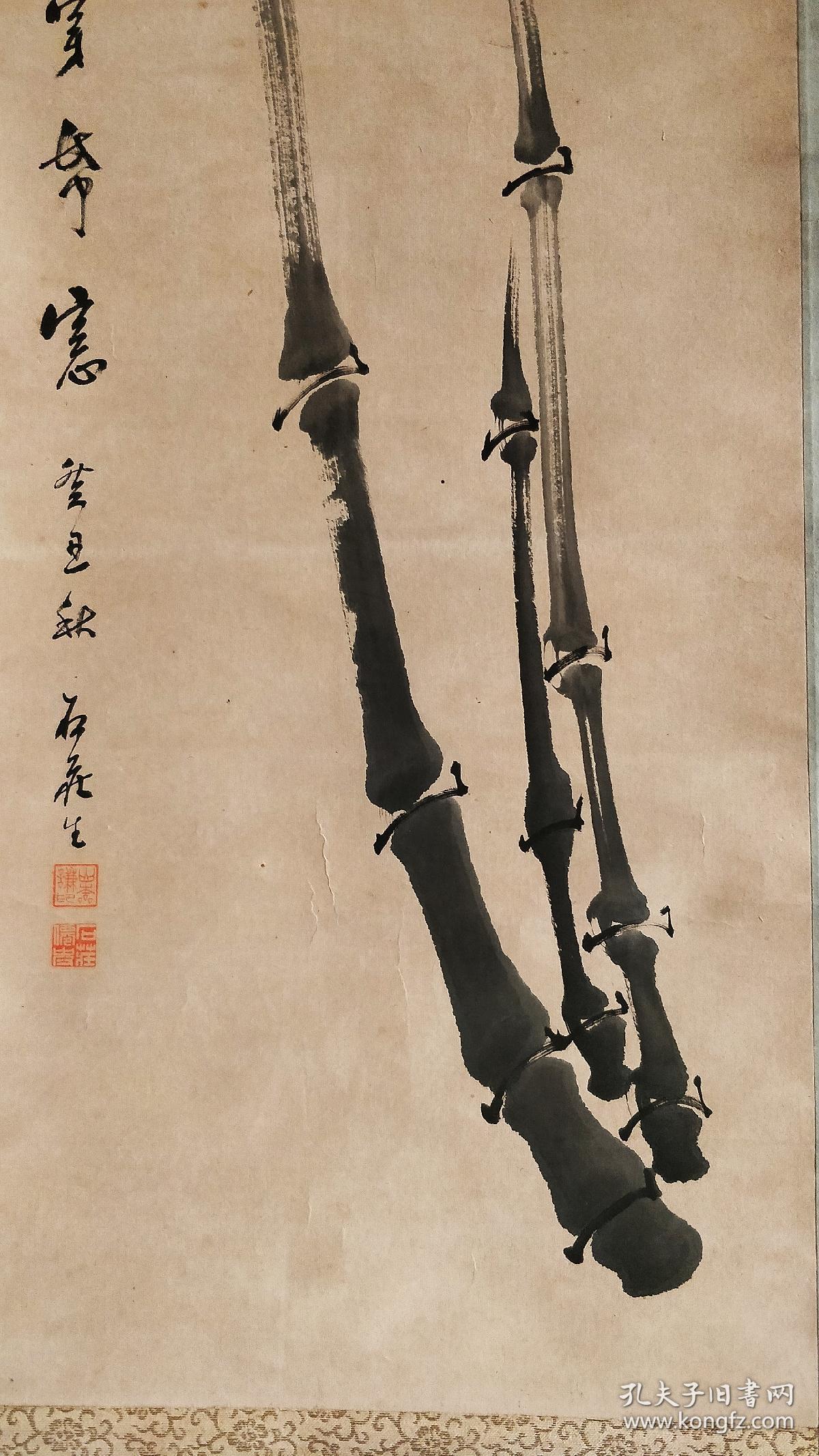 清末民初石庄墨竹立轴