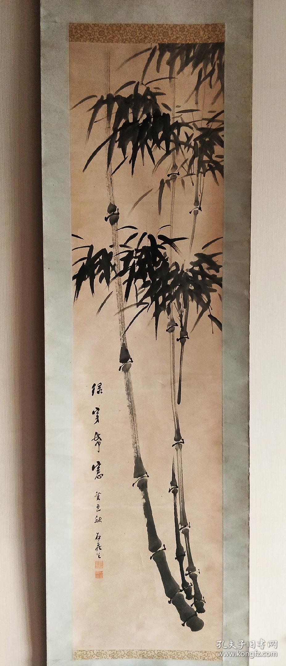 清末民初石庄墨竹立轴