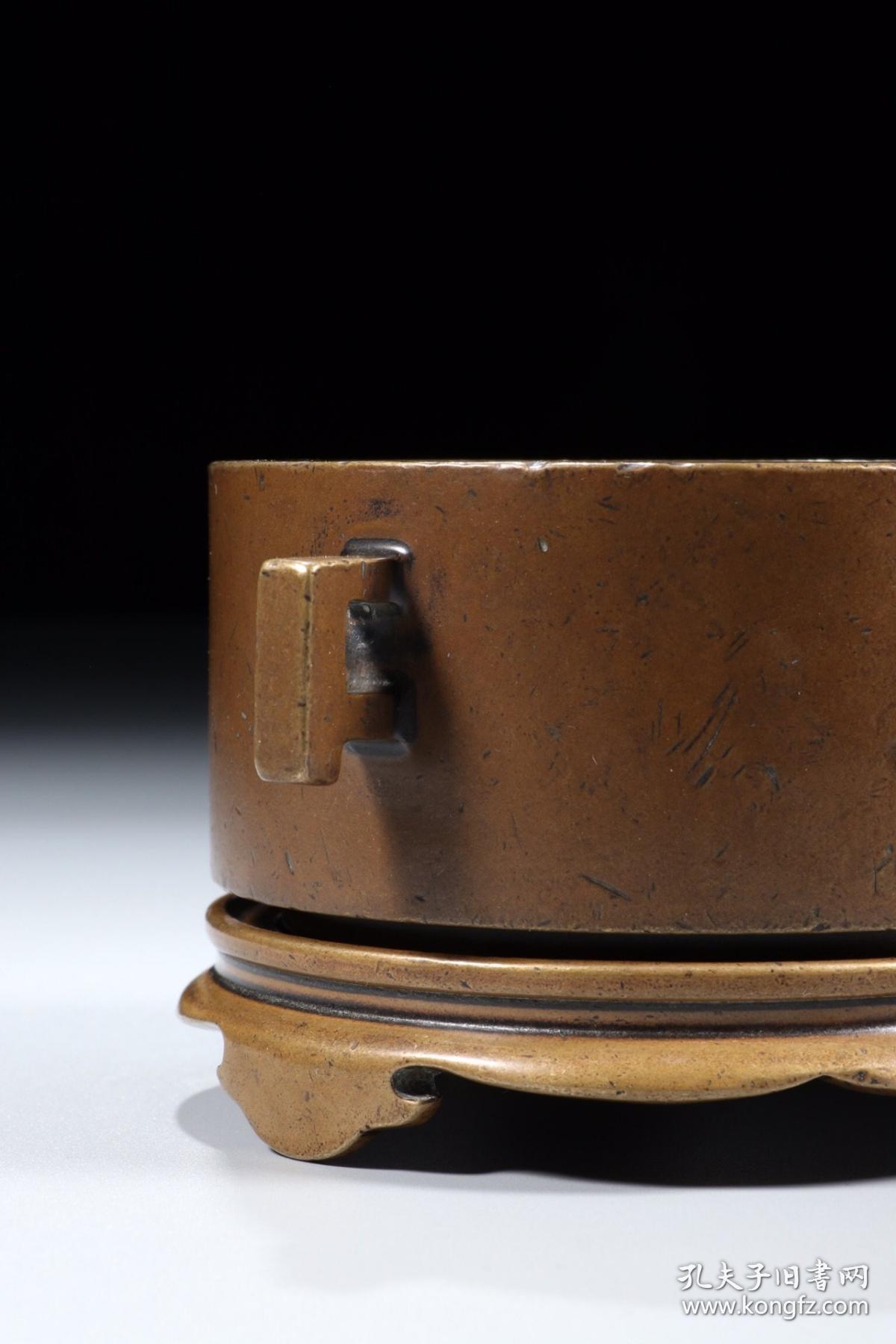 旧藏:家藏珍宝款·铜胎戟耳香炉