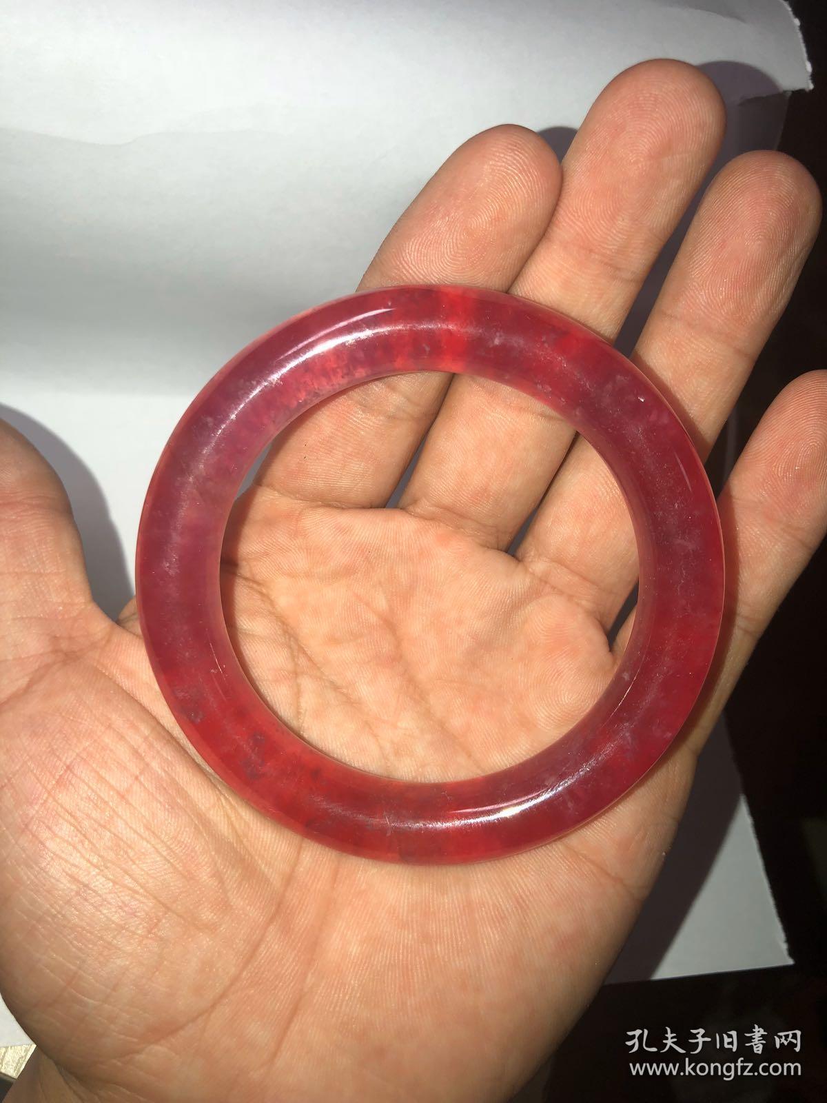 冰种红翡完美手镯