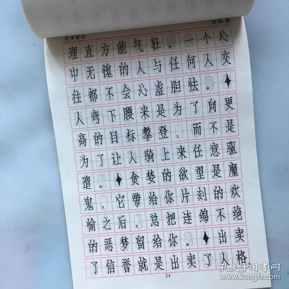钢笔仿宋字帖 花季絮语(刘佳尚书)