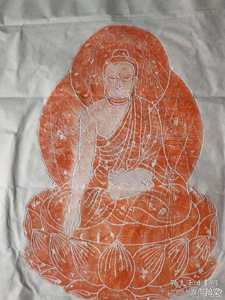 唐代时期佛造像拓片.佛造像为近期新发现的.原拓拓片.