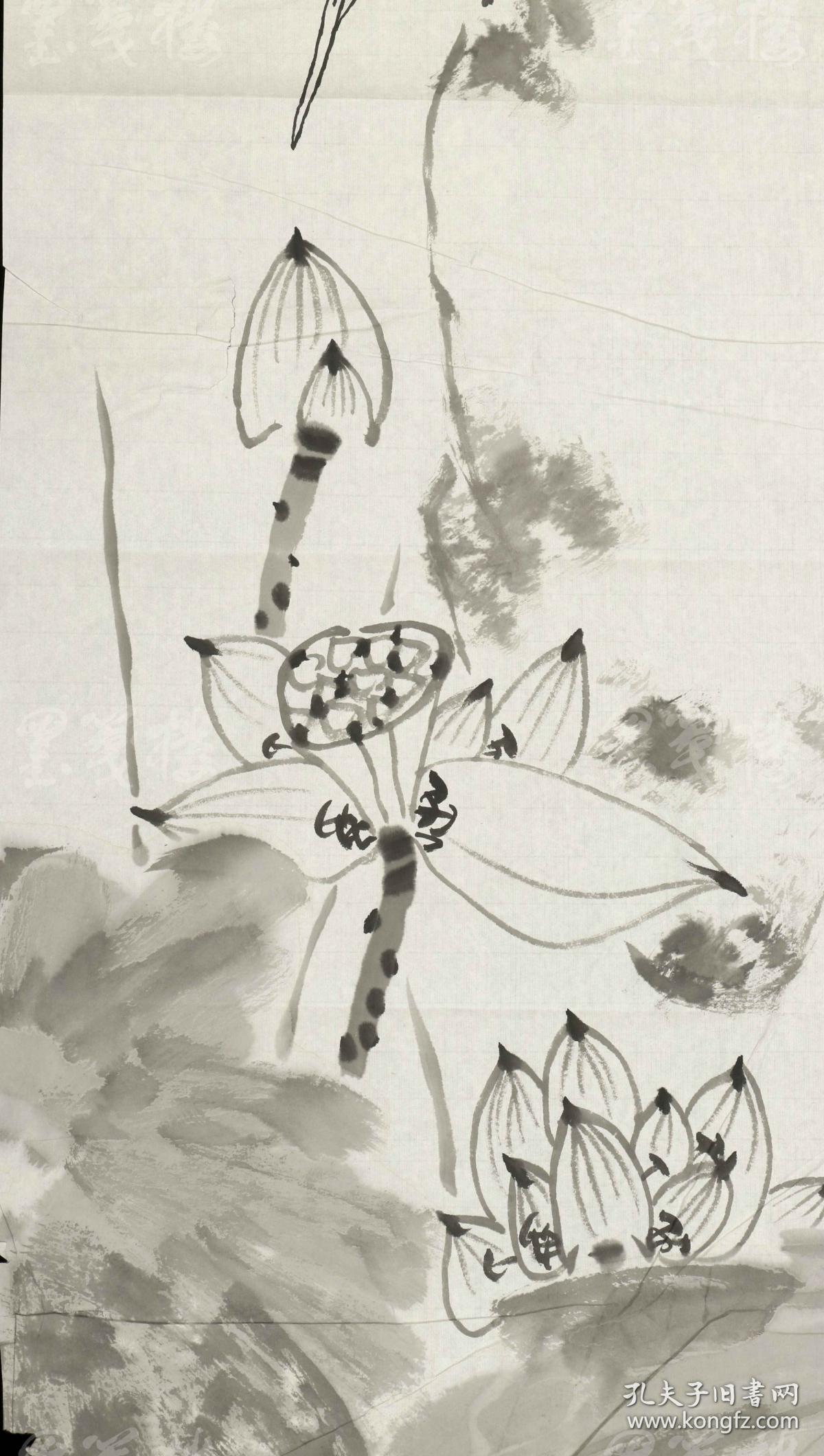 李燕弟子,著名书画家 刘序 戊戌(2018)年水墨画作品《过夏天》一幅(纸