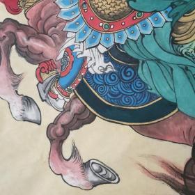 关云长,忠义千秋,手绘国画真迹(生宣纸纯手绘)