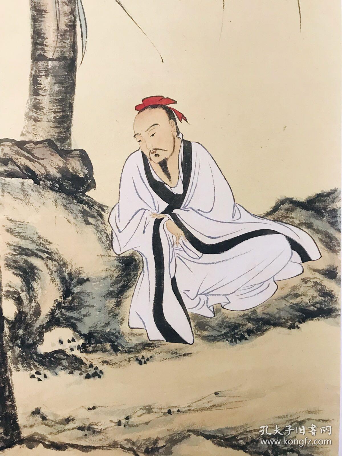 文重-【陶然图】纯手绘国画人物画高士图