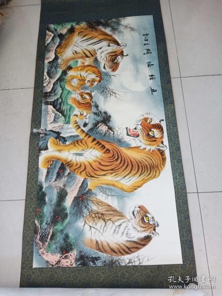 中国美协理事谭乐丹老虎一幅约8平尺