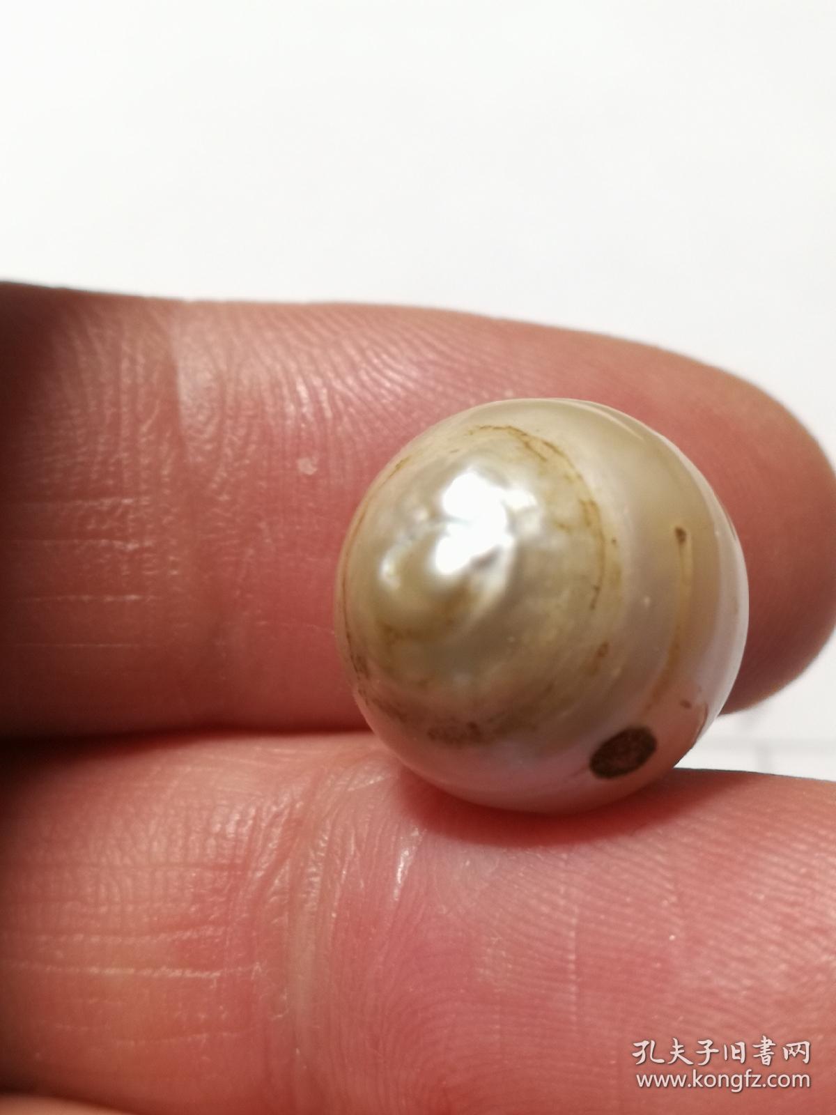 清代老珍珠东珠野生淡水珍珠diy配件配珠礼品礼物饰品品相如图1.4*1.