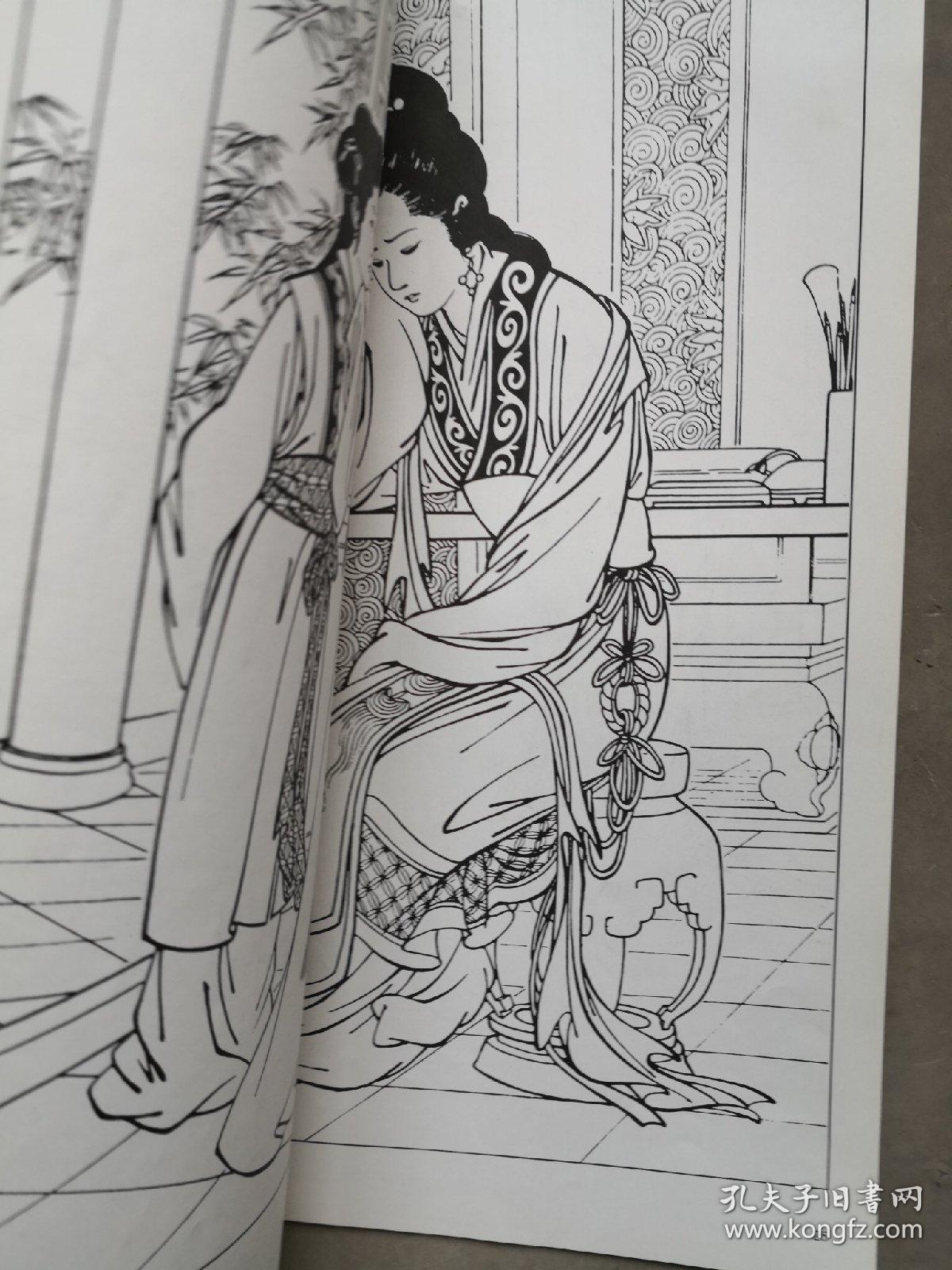 王叔晖人物线描画稿——美术教学示范作品