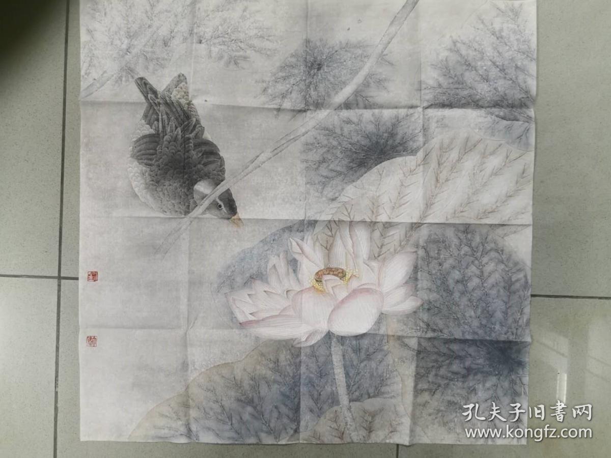 【保真】保定市青年美术家协会会员 刘大伟 四尺斗方工笔花鸟4