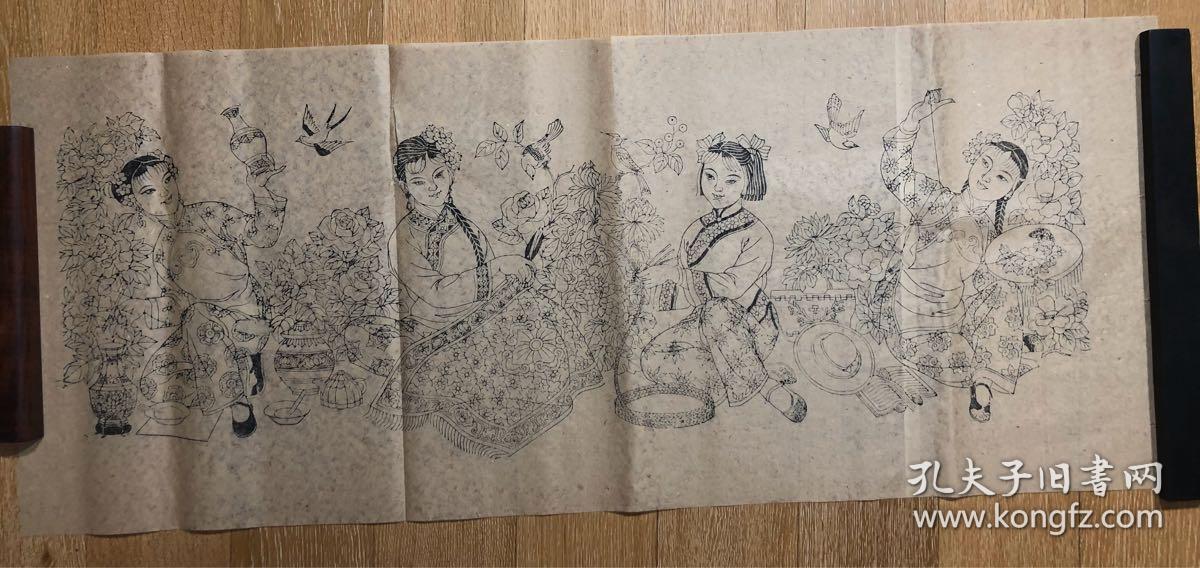 木版年画四美图42103cm