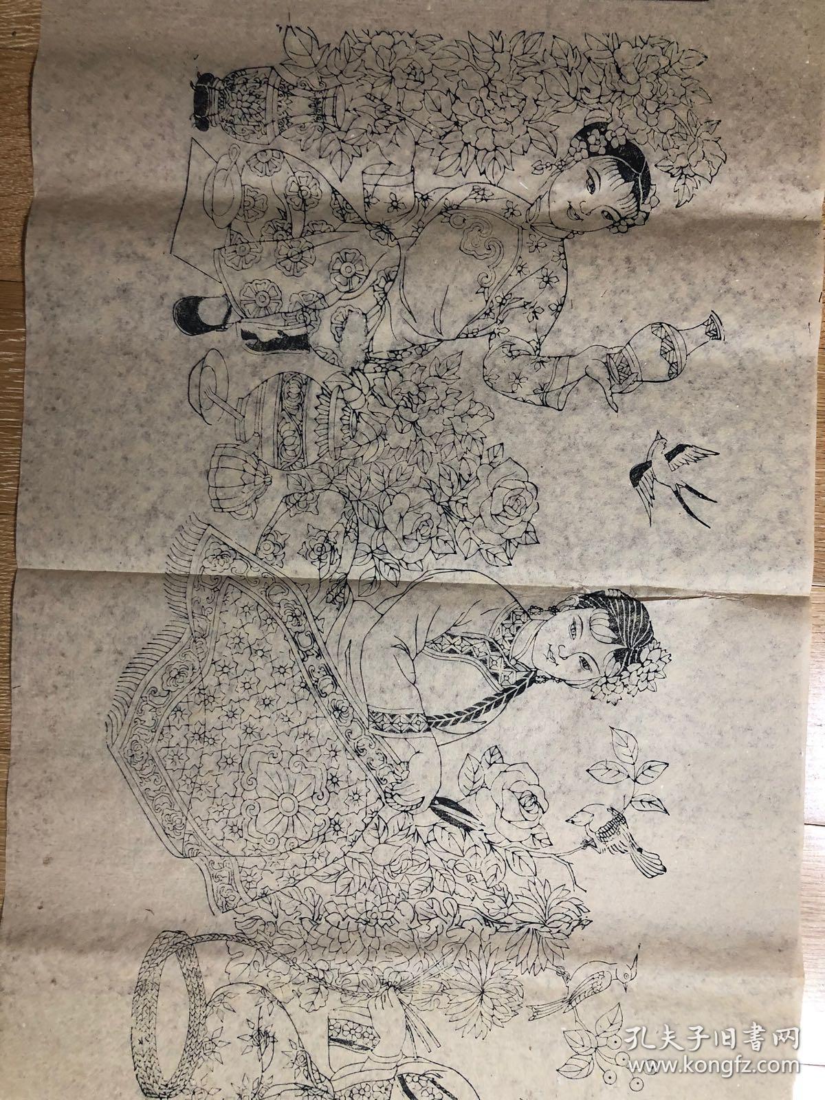 木版年画四美图42103cm