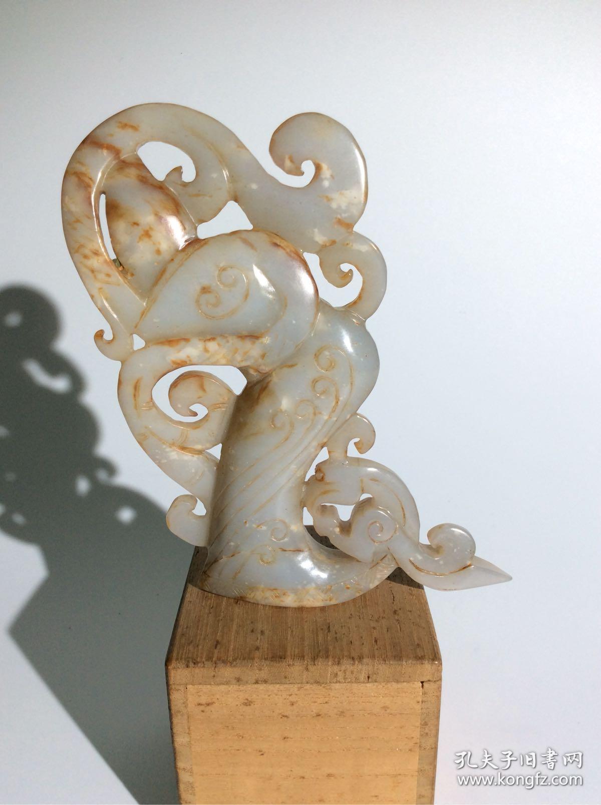 汉代和田玉 老玉器 玉雕件 汉代和田青玉玉舞人 玉质为高等级和田玉