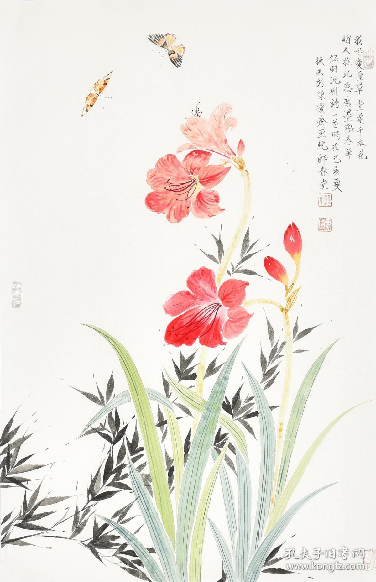 天津美院 刘老师《萱草花》hn10073