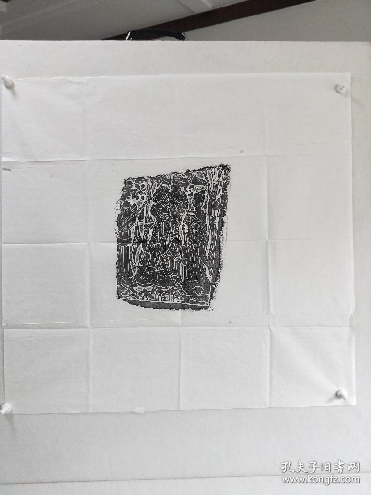 北朝精品线刻墨拓 121510,北朝精美线刻墨拓北朝石刻拓片,宴乐图,人物