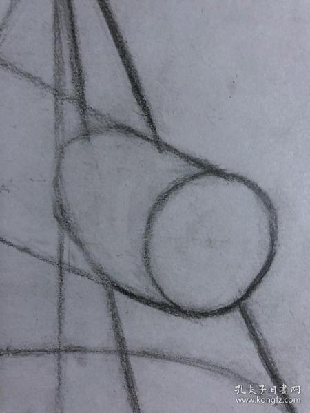 书画原作3264,素描画,静物,立体