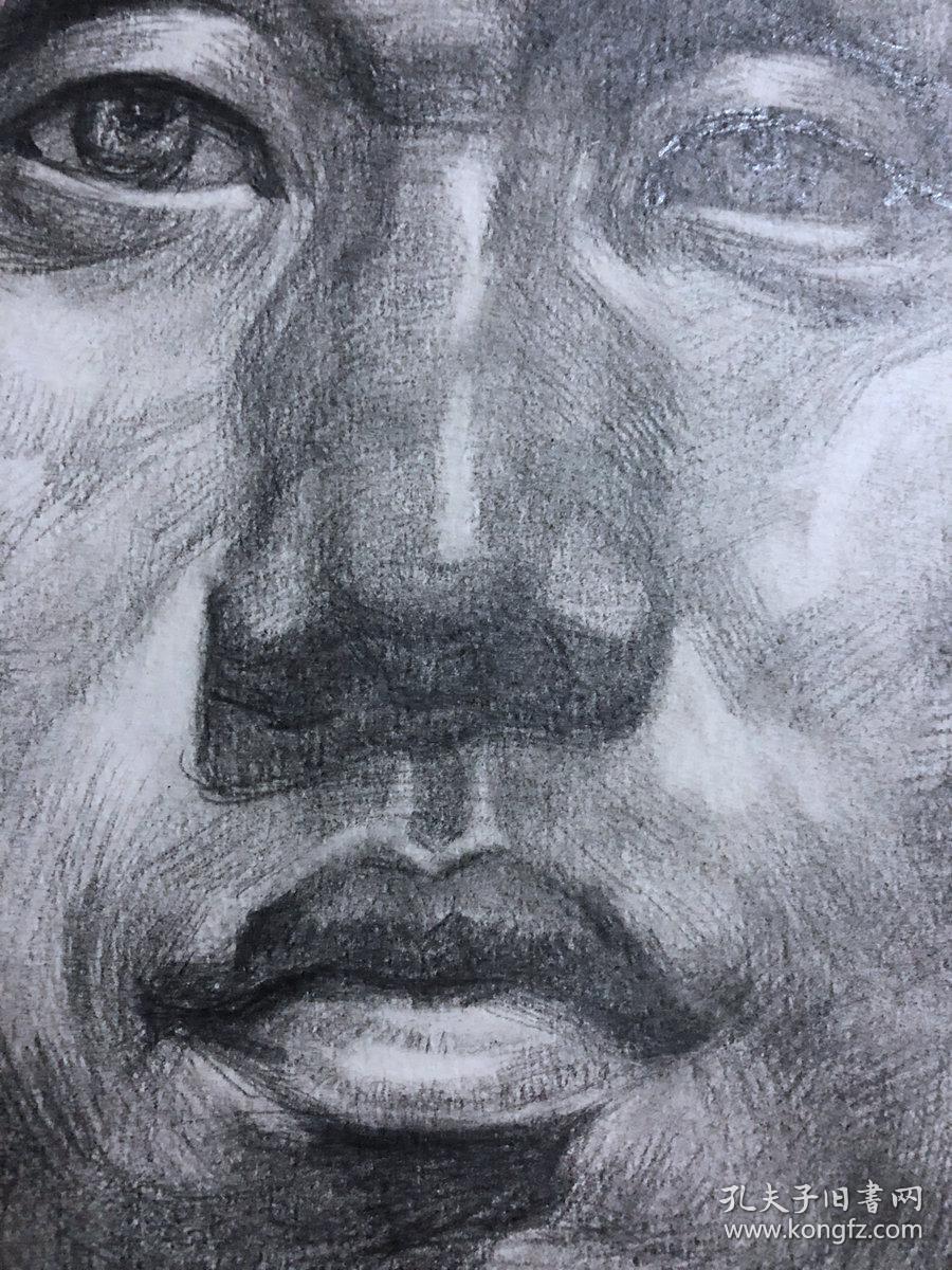 书画原作3352,素描画,人物,4开