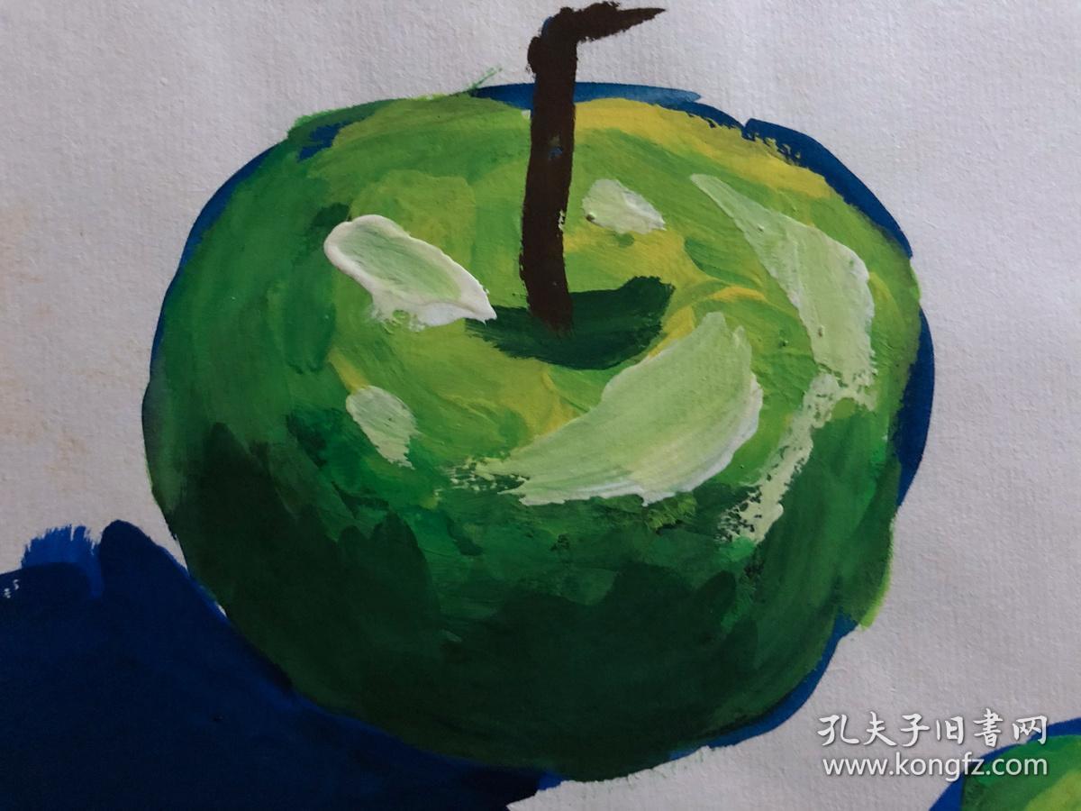 书画原作3417,水粉画,静物,8开