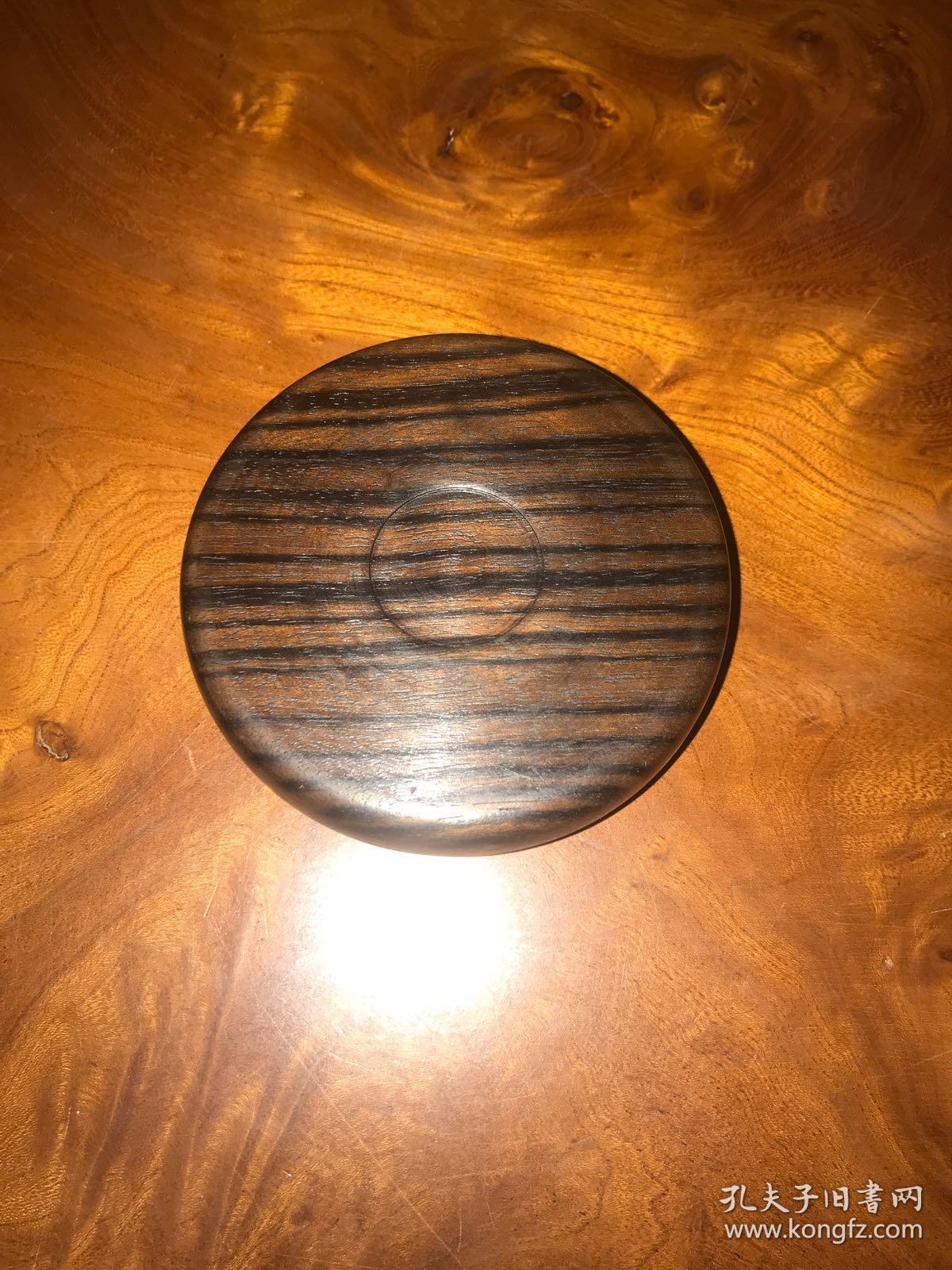 h-0071回流美术 日本茶道具 香道具 老漆盖盒 日本神木黑柿 木雕香合