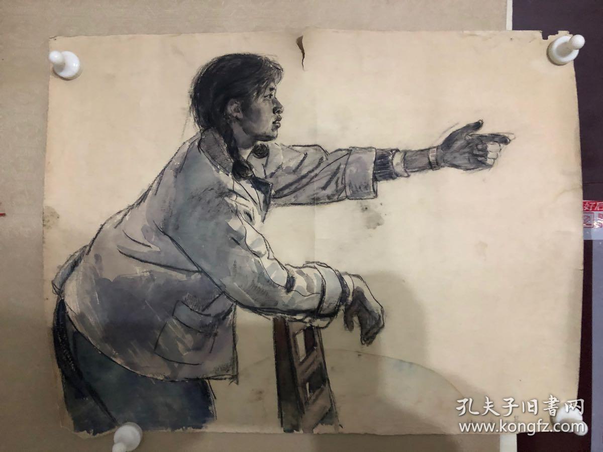 著名老画家刘开基素描约一平