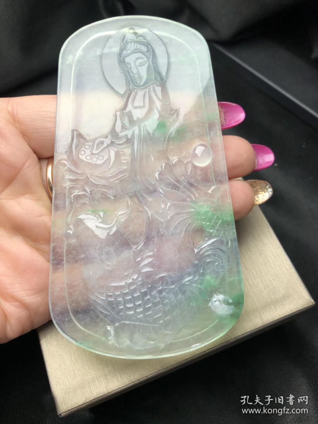 翡翠冰种飘翠观音牌子