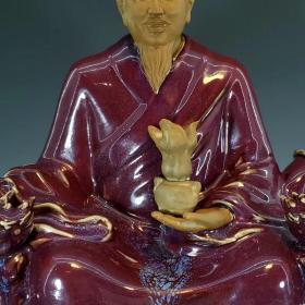 宋钧窑系玫瑰紫釉,徽宗坐相