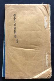 民国版 云南 省会水利计划稿 56页 附大图3张 手稿
