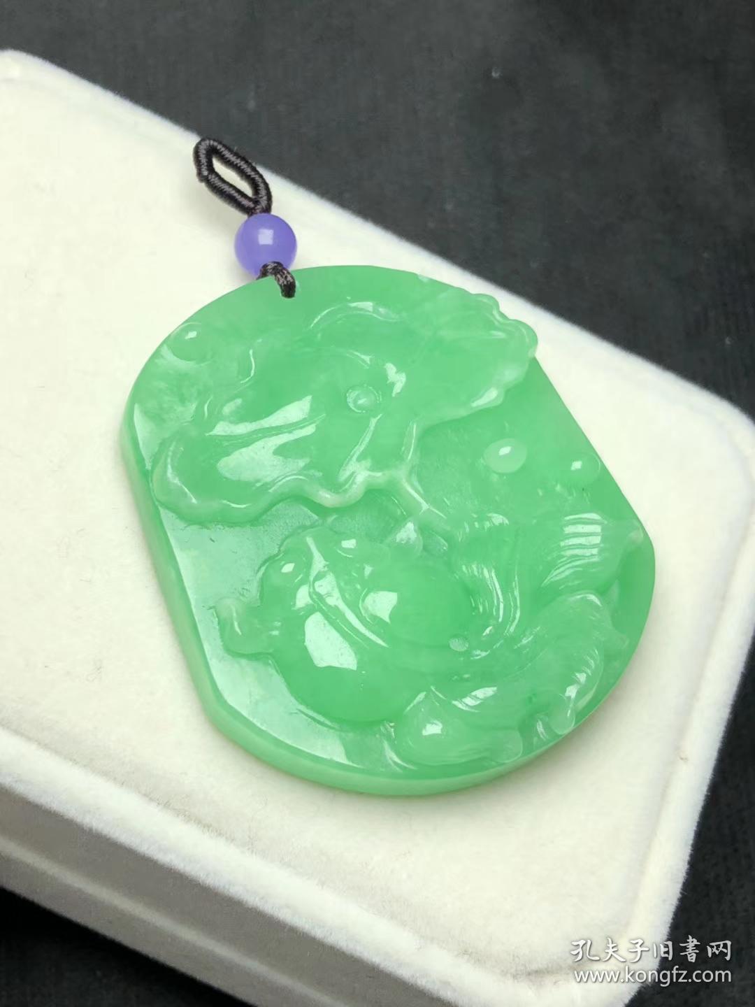 翡翠满绿牌子水头足