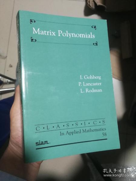 现货 Matrix Polynomials (Classics in Applied Mathematics) 英文原版 矩阵多项式_I